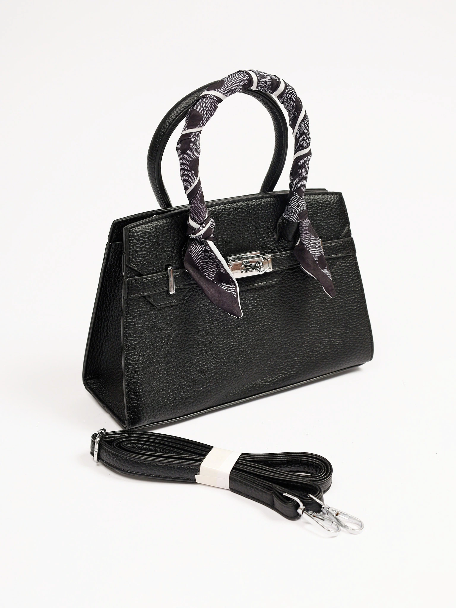 Сумка-тоут  с декоративным платком в ассортименте